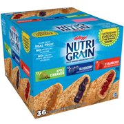 (70 count) Kellogg's Nutri-Grain Bars Variety Pack Good source of fiber - 1.3 oz ounce