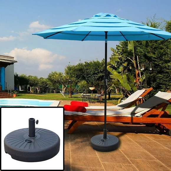 Abble 46LBS Free Standing Patio Round Water Filled Umbrella Base