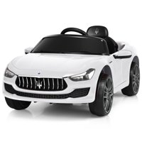 Gymax 12V Maserati Licensed Kids Ride on Car w/ RC Remote Control Led Lights MP3