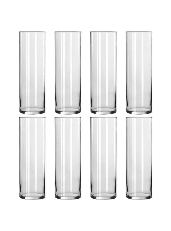 10.5 Cylinder Glass Vase by Ashland - Decorative Vase for Weddings, Parties, and Home Dcor - Bulk 8 Pack