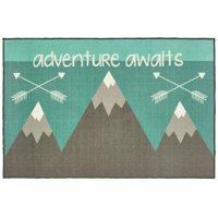 Your Zone Adventure Tufted Nylon Accent Rug, Teal, 3'3"x5'