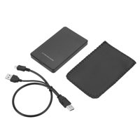 Eccomum USB2.0 Portable Mobile HDD External Hard Drive Disk Case 2.5" for Desktop and Laptop Black
