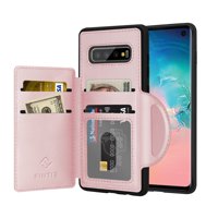 Galaxy S10 6.1 inch Wallet Case - Fintie RFID Blocking PU Leather Slim Fit Cover With Credit Card Holder, Rose Gold