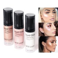 Glow Liquid Highlighter Makeup, Waterproof Long-Lasting Glitter Brighten, Illuminator for Radiant Skin