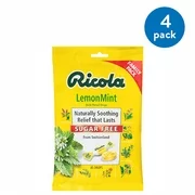(4 Pack) Ricola Sugar Free Herb Throat Drops, Lemon Mint, 45 Ct