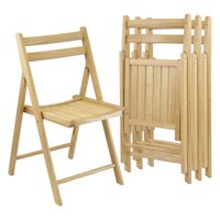 Winsome Wood Robin 4-PC Folding Chair Set, Natural, Multiple Finishes