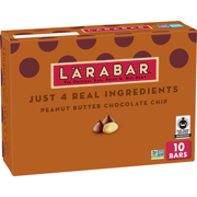Larabar Peanut Butter Chocolate Chip, Gluten Free Vegan Fruit & Nut Bars, 10 Ct