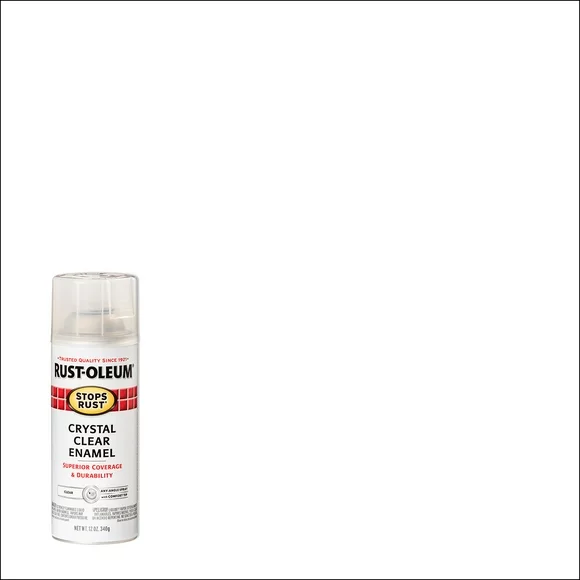 Crystal Clear, Rust-Oleum Stops Rust Gloss Protective Enamel Spray Paint-7701830, 12 oz