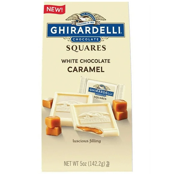 Ghirardelli White Chocolate Caramel Squares White Chocolate and Caramel 5.0oz Pack of 2