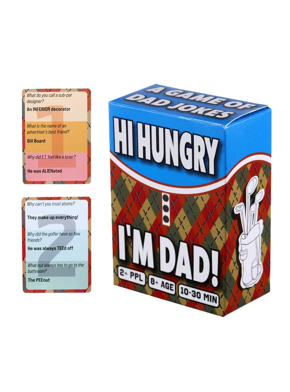HI Hungry I'm DAD, Dad Jokes Card Game for Kids, Card Games for Families Party Games, A Gift for Fathers with 594 Funny Jokes