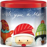 Merry Christmas Assorted Holiday Popcorn Tin, 22 Oz. (Caramel, Cheddar Cheese & Butter Flavored)