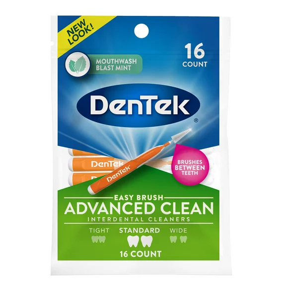 DenTek Easy Brush Standard Interdental Cleaners, Mint 16 ea