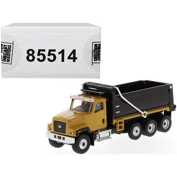 Diecast Masters 85514 CAT Caterpillar CT681 Dump Truck High Line Series 1 by 87 Diecast Scale Model, Yellow & Black