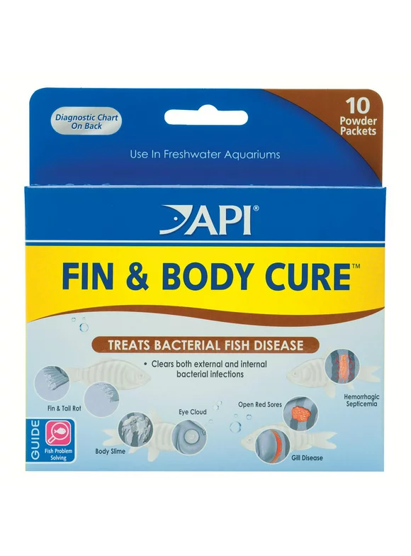 API Fin & Body , Freshwater Fish Powder Medication, 10-Count