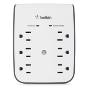 Belkin SurgePlus Wall Mount with 6 Outlets and 2 USB Ports