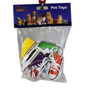 Birds LOVE 6 Pack 1-Grommet only Mini Sneakers Shoe Toys for Birds Cats Ferrets Rabbits Guinea Pigs and Small Animals
