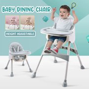 Baby High Chair W/ Removable Tray & Safety Harness, 3-in-1 Infant Highchair / Booster / Kid Chair | Grows with Your Child | Adjustable Legs | Modern Design