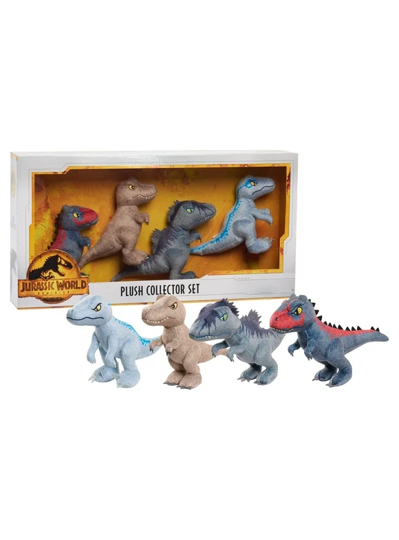 Jurassic World Plush Stuffed Animals Dinosaur Collector Set, DX Daily Store Exclusive,  Kids Toys for Ages 3 Up, Gifts and Presents, DX Daily Store Exclusive