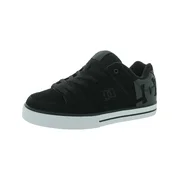 DC Shoes Pure Men's Leather Skateboarding Sneakers Black Monogram Size 10