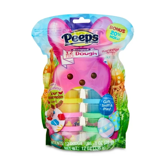 PEEPS® Scented Dough 12 Pack 1oz Tubs Assorted Colors