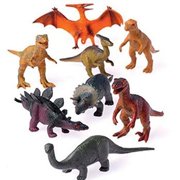 12 - Assorted Medium Sized Plastic Toy Dinosaurs Play set figures. [1-Pack of 12]