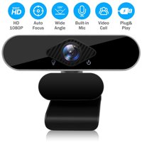 USB Webcam with Microphone,1080P PC Camera Laptop Webcam Streaming Computer Web Camera with 120-Degree View Angle, Plug and Play Desktop Webcam for Video Calling Recording Conferencing