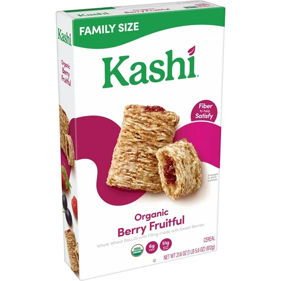 Kashi Berry Fruitful Cold Breakfast Cereal, Family Size, 21.6 oz Box