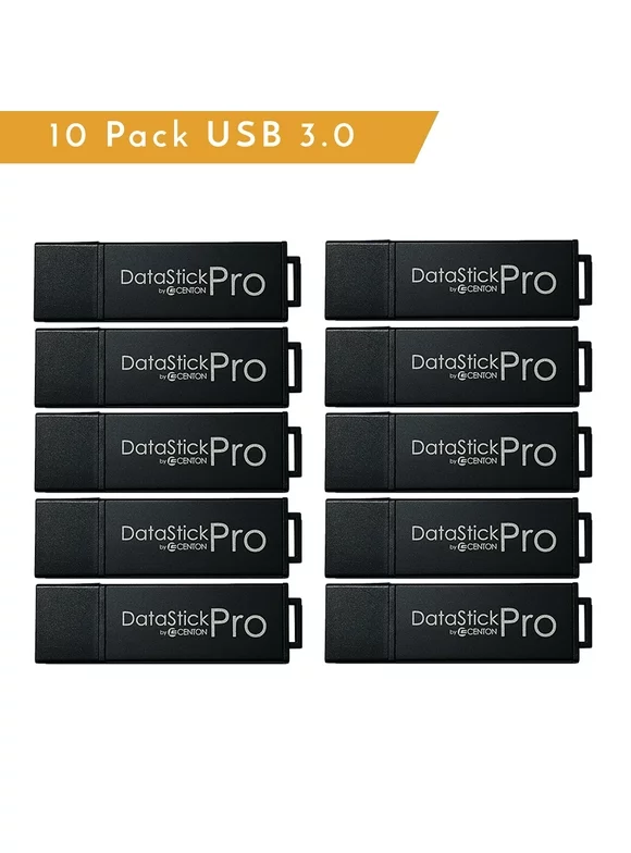 Centon ValuePack USB 3.0 Datastick Pro (Black), 16GB, 10 Pack