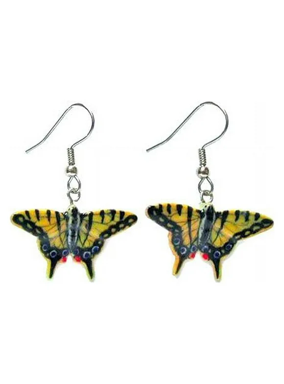 Little Critterz Jewelry Tiger Swallowtail Butterfly Porcelain Earrings