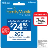 DX Daily Store Family Mobile $24.88 Unlimited Monthly Plan & Mobile Hotspot Included (Email Delivery)