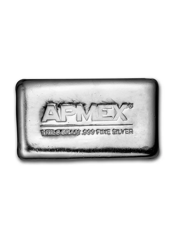 1 kilo Cast-Poured APMEX Silver Bar - DX Daily Store