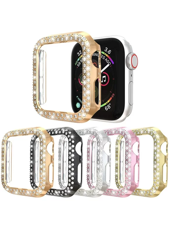 Compatible for Apple Watch 42mm Case Cover Bumper , Bling Women Girls Protective Cover Dressy Diamonds Crystal Bumper Hard PC Shockproof Rhinestone Case for iWatch Series 3 2 1