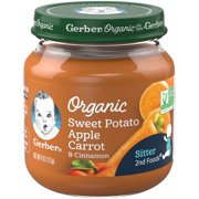 (Pack of 10) Gerber 2nd Foods Organic Sweet Potato Apple Carrot Cinnamon Baby Food, 4 oz Jars