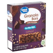Great Value Gluten-Free Dark Chocolate Granola Bars, 4.4 oz. 5 Count