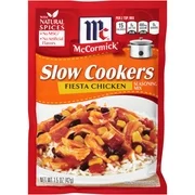 (4 Pack) McCormick Slow Cookers Fiesta Chicken Seasoning Mix, 1.5 oz
