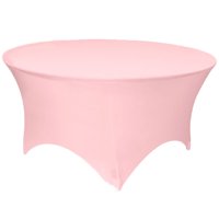 Gowinex Pink 6 ft. Round Spandex Tablecloth Fitted Table Cover