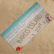Personalized Written In Sand Beach Towel
