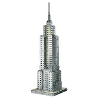 Meccano 20068851 2 in 1 Model Kit: Empire State Building & Arc de Triomphe Gray