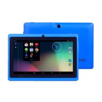 Pixnor Kids 7" Quad-Core Tablet 1024*600 Resolution Screen 512M+8GB MID Dual Cameras with US Plug for Childhood Education (Blue)