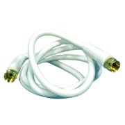 White 3 Ft Coaxial Video Cable w/ GOLD PLUG Ends F-Type RG59 C5851-3GW