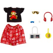 Barbie Doll Clothes: Super Mario Fashion Pack with Top, Skirt & 6 Accessories