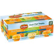 (12 Cups) Del Monte No Sugar Added Variety Pack, 4 oz. Cups