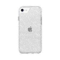 Clear with Silver Glitter Phone Case for iPhone 6, iPhone 6s, iPhone 7, iPhone 8, iPhone SE 2020