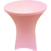 Gowinex Pink 24 x 43 inches Cocktail Spandex Fitted Tablecloth Stretch Table Cover
