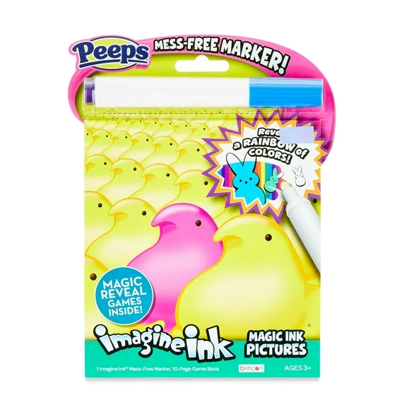 PEEPS® 10 Page Imagine Ink Coloring Book with Mess Free Marker, Bendon
