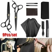 2 Styles Professional Stainless Steel Hair Cutting Scissors Set Hair Scissor Hairdressing Scissors Barber Thinning Scissors Hair Cutting Shears Kit for Barber Salon and Home