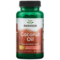 Swanson Coconut Oil Made with Certified Organic Coconut Oil 1,000 mg 60 Softgels