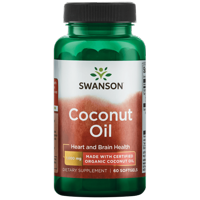 Swanson Coconut Oil Made with Certified Organic Coconut Oil 1,000 mg 60 Softgels