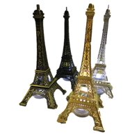 7" Eiffel Tower Statue + Led Light Sculpture Paris Decor Metal Wedding Supplies
