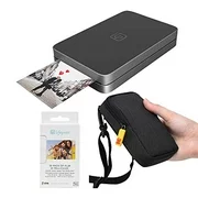 Lifeprint 2x3 Portable Photo and Video Printer (Black) Travel Kit